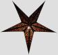 Preview: Baby Kala Black / Copperglitter - Foldable glowing Paperstar with 5 points, 40 cm